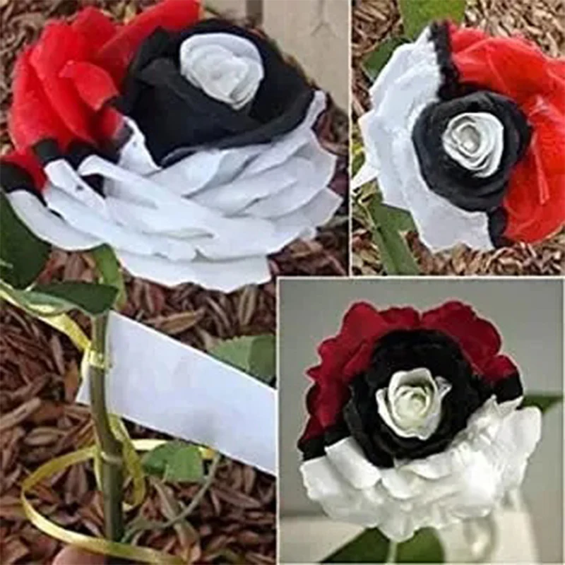 Pokémon rose - Rare red white black rose - Image 2