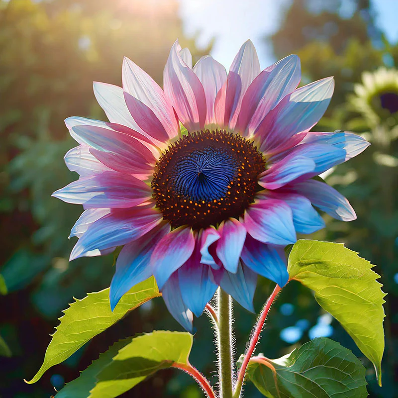 Twin-Blossom Blue Over Pink Sunflower Seeds - Image 5