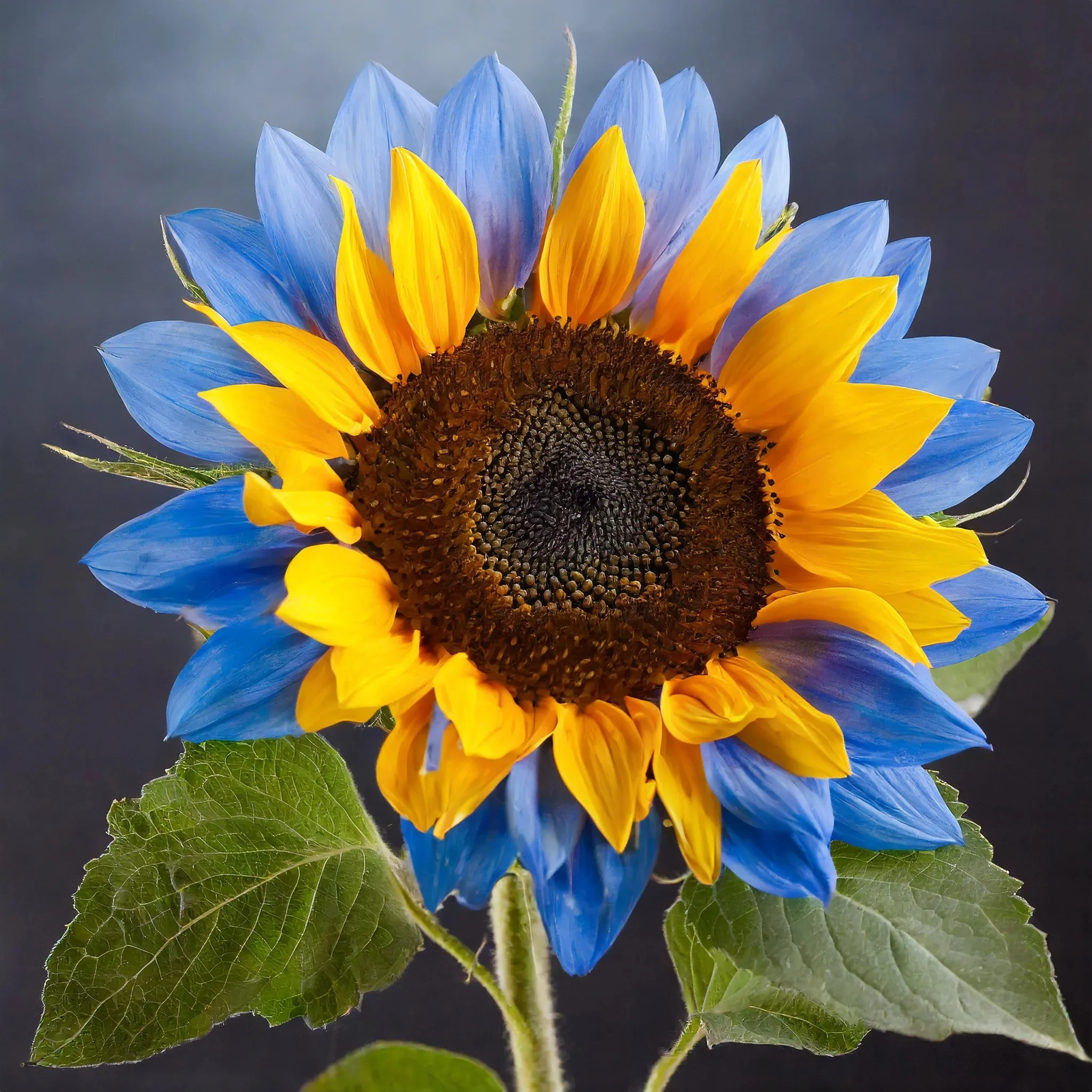 Twin-Blossom Blue Over Yellow Sunflower Seeds - Image 3